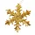 Akrylová snehová vločka, vianočná ozdoba, 12,5 cm - Zlatá