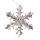 Akrylová snehová vločka, vianočná ozdoba, 12,5 cm - Strieborná