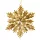 Akrylová snehová vločka, vianočná ozdoba, 12,5 cm - Zlatá