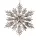Akrylová snehová vločka, vianočná ozdoba, 12,5 cm - Strieborná