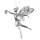 Akrylová víla, vianočná ozdoba, 11,3 x 12 cm - Strieborná