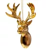 Akrylová jeleňová hlava, vianočná ozdoba, 14 x 9 cm - Zlatá