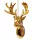 Akrylová jeleňová hlava, vianočná ozdoba, 14 x 9 cm - Zlatá