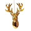 Akrylová jeleňová hlava, vianočná ozdoba, 14 x 9 cm - Zlatá