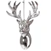 Akrylová jeleňová hlava, vianočná ozdoba, 14 x 9 cm - Strieborná