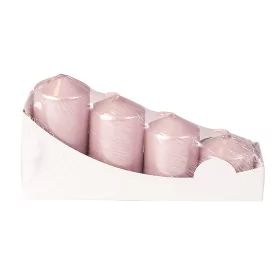   Stupňovitá adventná sada valcových sviečok, Ø40 x 40/55/70/85mm - Metalická "rosegold"