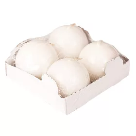 Adventná sada guľatých sviečok, 5cm - Lakovaná biela