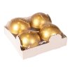Adventný guľový sviečkový set 5 cm - Kovová zlatá