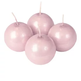   Adventná sada guľatých sviečok, 5cm - Metalická rosegold