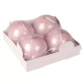   Adventná sada guľatých sviečok, 5cm - Metalická rosegold