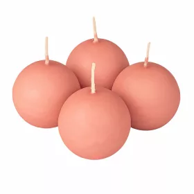 Adventná sada guľatých sviečok, 5cm - Matná ružová