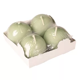 Adventná sada guľatých sviečok, 5cm - Matná zelená