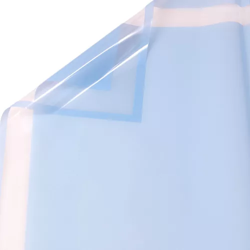 Fólia hárok s transparentným rámom 57 x 57cm, 20ks. - Lesklá svetlomodrá