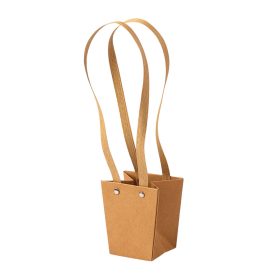 10ks. Kraftová taška na kvety 9(v) x 9(š) x 10(h) cm