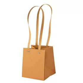 10ks. Kraftová taška na kvety 13(v) x 13(š) x 15(h) cm