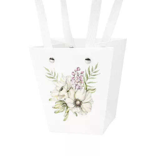 10 ks. Vzorovaná taška na kvety 12(v) x 8(š) x 12.5(h) cm