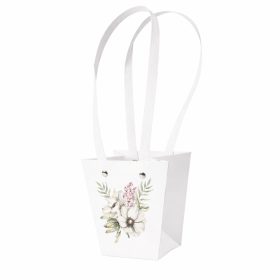 10 ks. Vzorovaná taška na kvety 12(v) x 8(š) x 12.5(h) cm