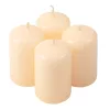 Adventná sada valcových sviečok, 7 x 4cm - Lakovaná ecru