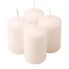 Adventná sada valcových sviečok, 7 x 4cm - Matná biela