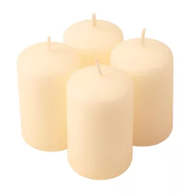 Adventná sada valcových sviečok, 7 x 4cm - Matná ecru