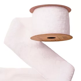 Kožušinová stuha 63mm x 2.7m - Snehobiela  