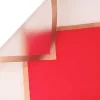 Matný priehľadný fóliový hárok s rámikom 58x58cm, 20ks - Červená