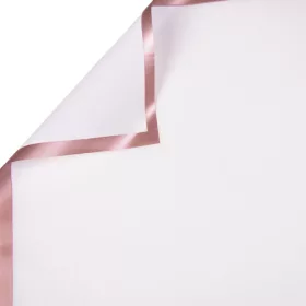   Fóliový hárok s rámikom v odtieni rose gold 58x58cm, 20ks - Biela
