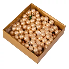 Mix balenie sklenených guľôčok na drôtiku - Krémová