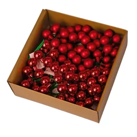 Mix balenie sklenených guľôčok na drôtiku - Červená