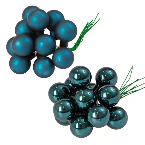 Mix balenie sklenených guľôčok na drôtiku - Modrá