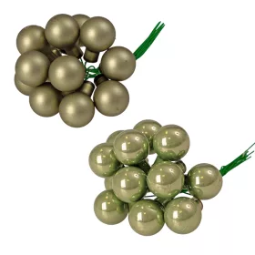 Mix balenie sklenených guľôčok na drôtiku - Zelená