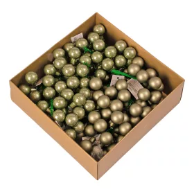 Mix balenie sklenených guľôčok na drôtiku - Zelená