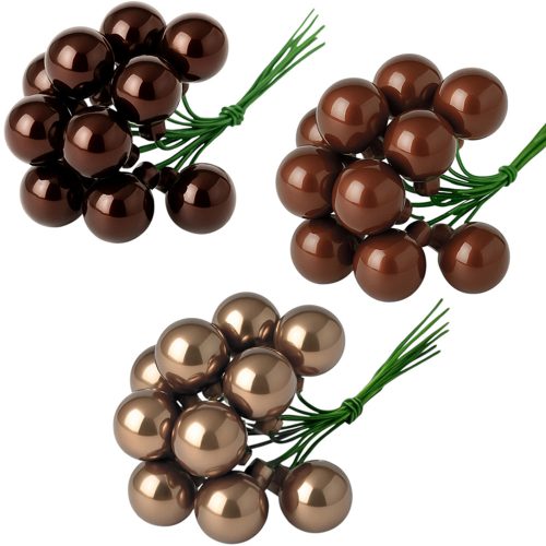 Mix balenie sklenených guľôčok na drôtiku - Hnedá