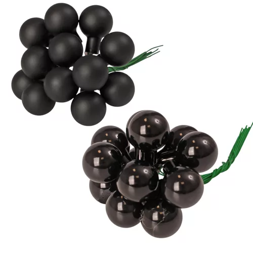 Mix balenie sklenených guľôčok na drôtiku - Čierna