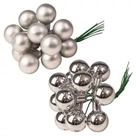 Mix balenie sklenených guľôčok na drôtiku - Strieborná