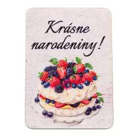   4ks. "Krásne narodeniny!" dekoračných tabuliek s nápisom 7 x 5 cm