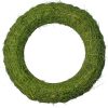 Slamený veniec potiahnutý sisalom 15cm/3cm - Zelená