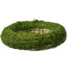 Slamený veniec potiahnutý sisalom 15cm/3cm - Zelená