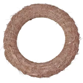 Slamený veniec potiahnutý sisalom 20cm/4cm - Béžová