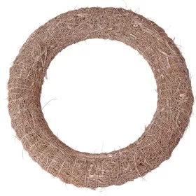 Slamený veniec potiahnutý sisalom 25cm/5cm - Béžová