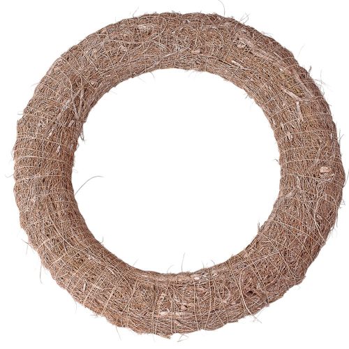 Slamený veniec potiahnutý sisalom 25cm/5cm - Béžová