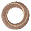 Veniec zo sena potiahnutý sisalom, ozdobený cirokom 25cm/6cm - Béžová