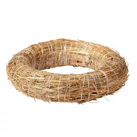 Slamený veniec potiahnutý senom 15cm/3.5cm 