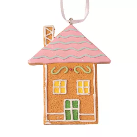   Perníkový domček ozdoba, polyresin, 9 x 7.3cm, na kreatívne použitie alebo na vianočný stromček
