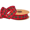 Vianočná škótska károvaná stuha 25mm x 10m  