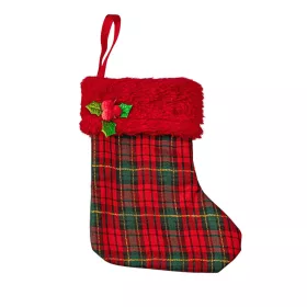 Škótska kockovaná vianočná ponožka 8 x 14cm