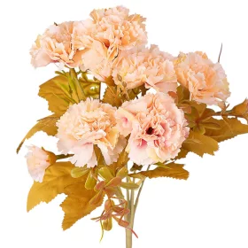   Hodvábna klinčeková kytica, 6 stoniek, 30cm vysoká - Marhuľová