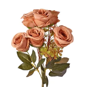Hodvábna kytica ruží, 7 stoniek, 31cm vysoká - Béžová