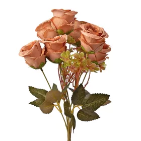 Hodvábna kytica ruží, 7 stoniek, 31cm vysoká - Béžová