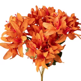Hodvábna kytica, 5 stoniek, 29cm vysoká - Oranžová
